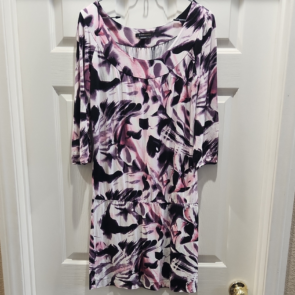 BCBGMaxAzria Multicolor Abstract Dress